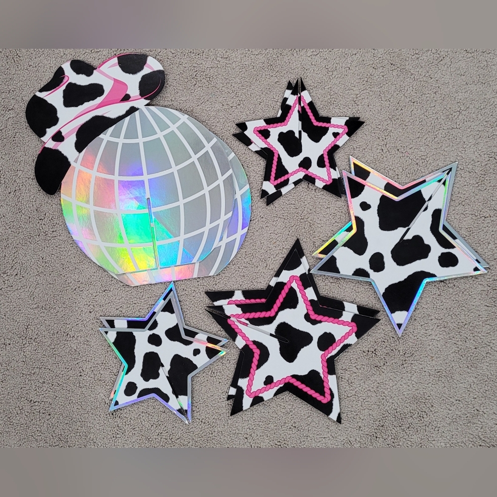 Cowgirl Princess Blingy Black Pink and Silver Party Supplies Set - Picture 8 of 8